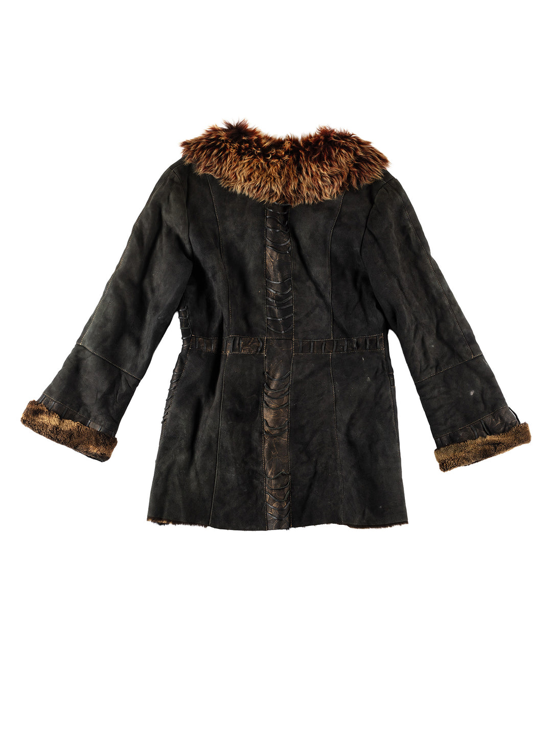 Vintage 70's Women Sheepskin Coat in BlackMN630