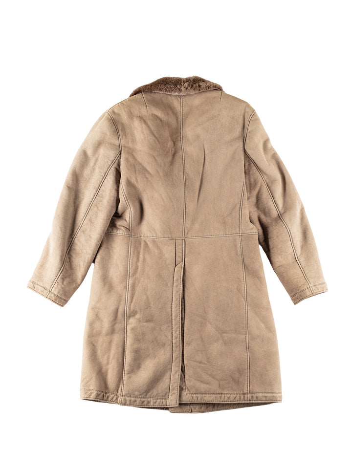 Vintage 70's Men Sheepskin Coat in BeigeVN560
