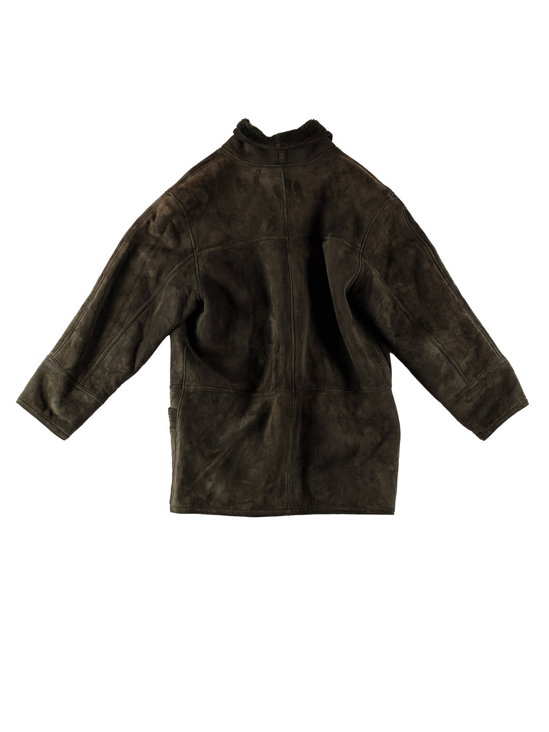 Vintage 80's Men Sheepskin Coat in GreenVN550