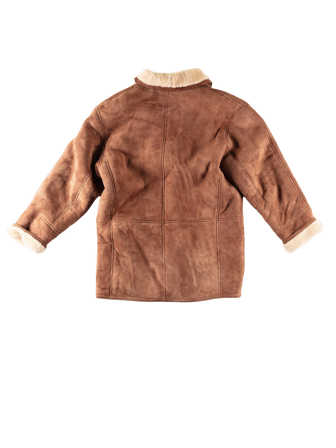 Vintage 80's Men Sheepskin Coat in BrownVN326
