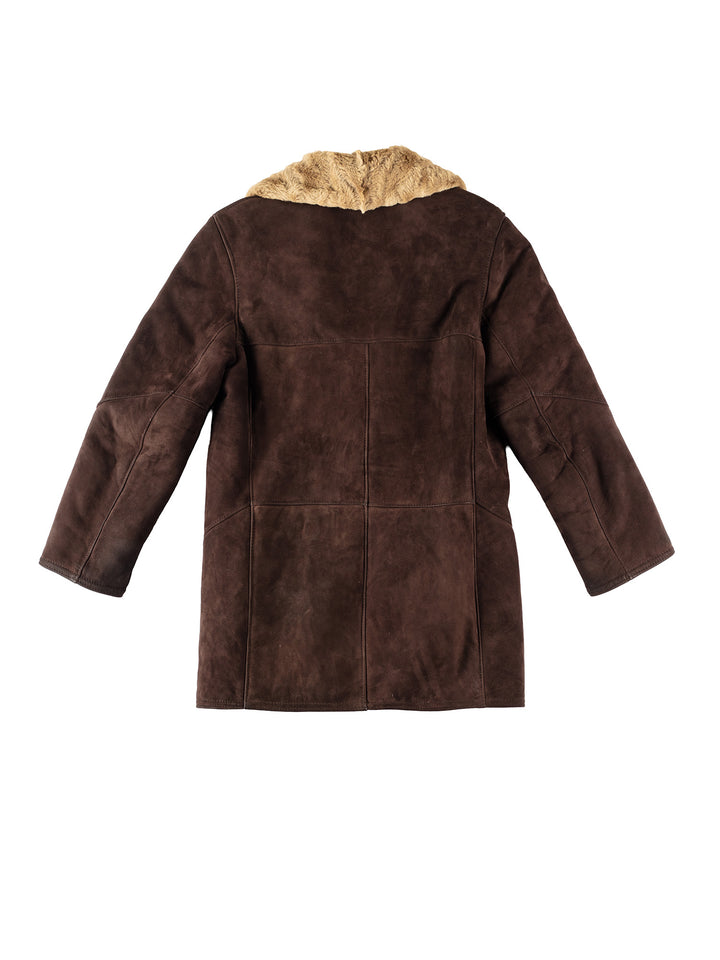 Vintage 70's Men Sheepskin Coat in BrownVN315