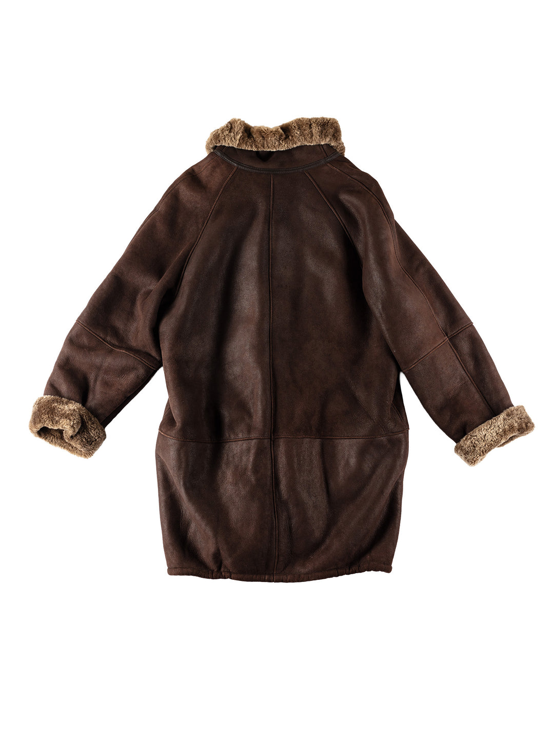 Vintage 80's Women Sheepskin Coat in BrownMN535
