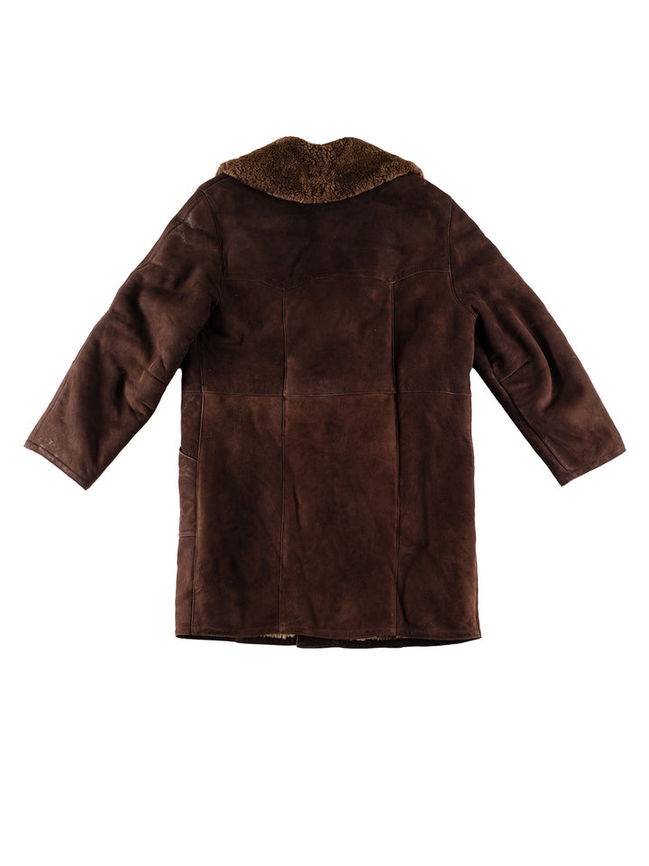 Vintage 70's Men Sheepskin Coat in Brown