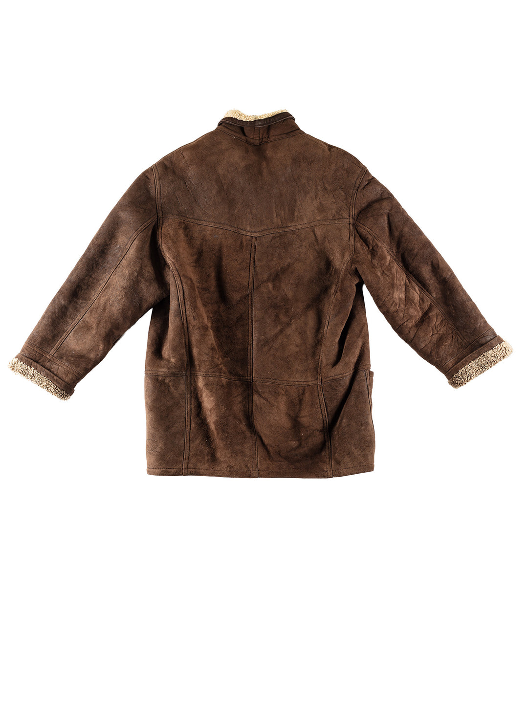 Vintage 80's Men Sheepskin Coat in BrownVN760