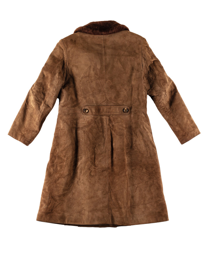 Vintage 70's Women Sheepskin Coat in BrownMN609