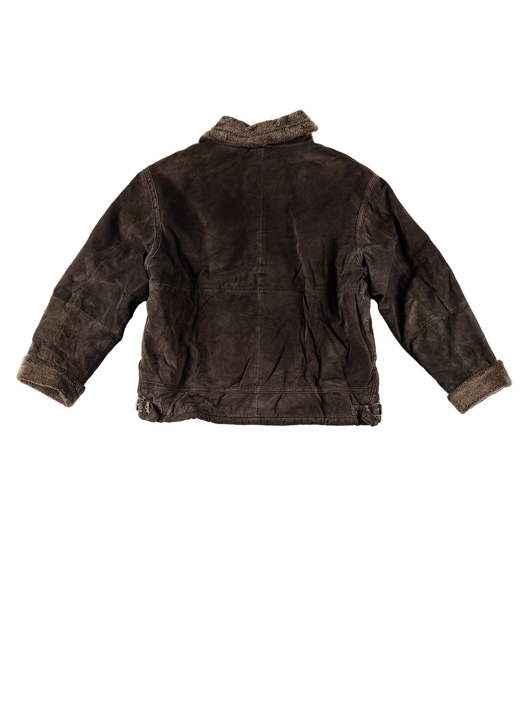 Vintage 80's Men Faux Sheepskin Coat in BrownVN565