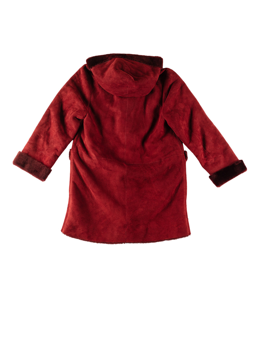 Vintage 80's Women Sheepskin Coat in RedMN713