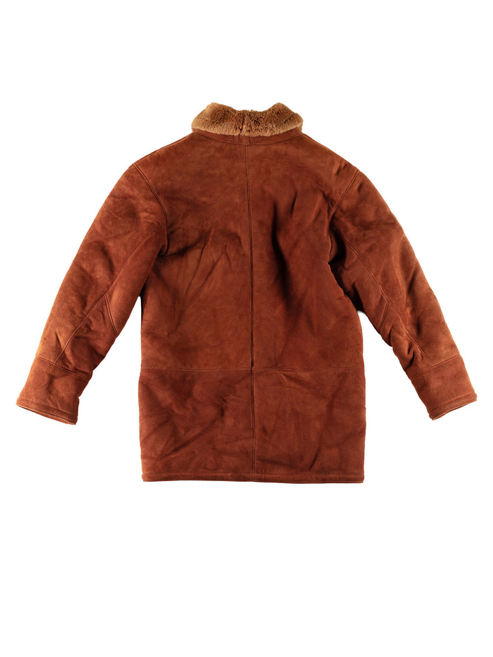 Vintage 90's Men Sheepskin Coat in BrownVN704