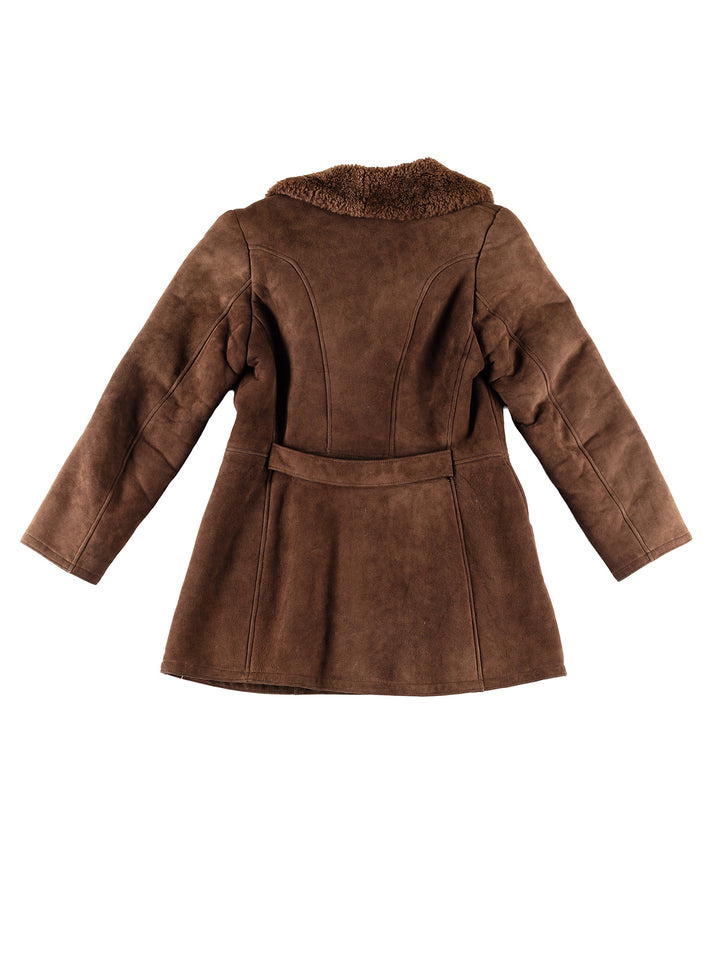 Vintage 70's Women Sheepskin Coat in BrownMN450