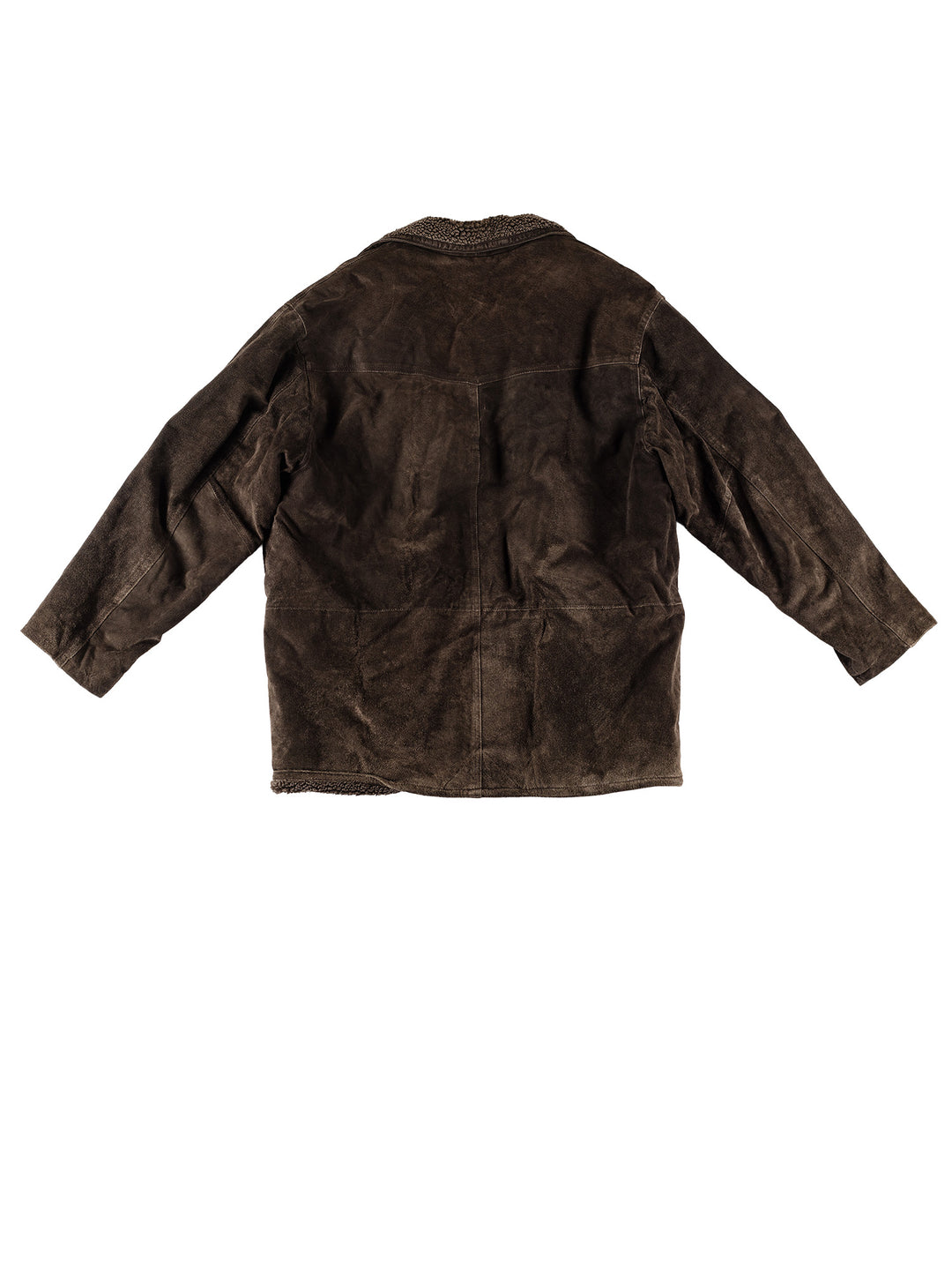 Vintage 80's Men Faux Sheepskin Coat in BrownVN644