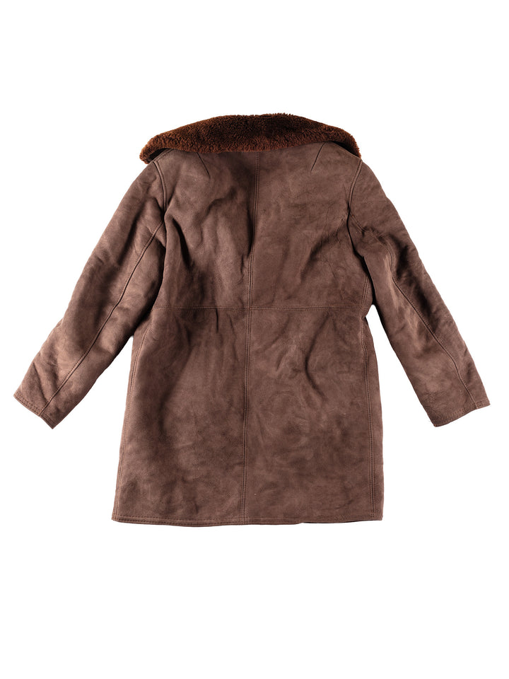 Vintage 70's Men Sheepskin Coat in BrownVN320