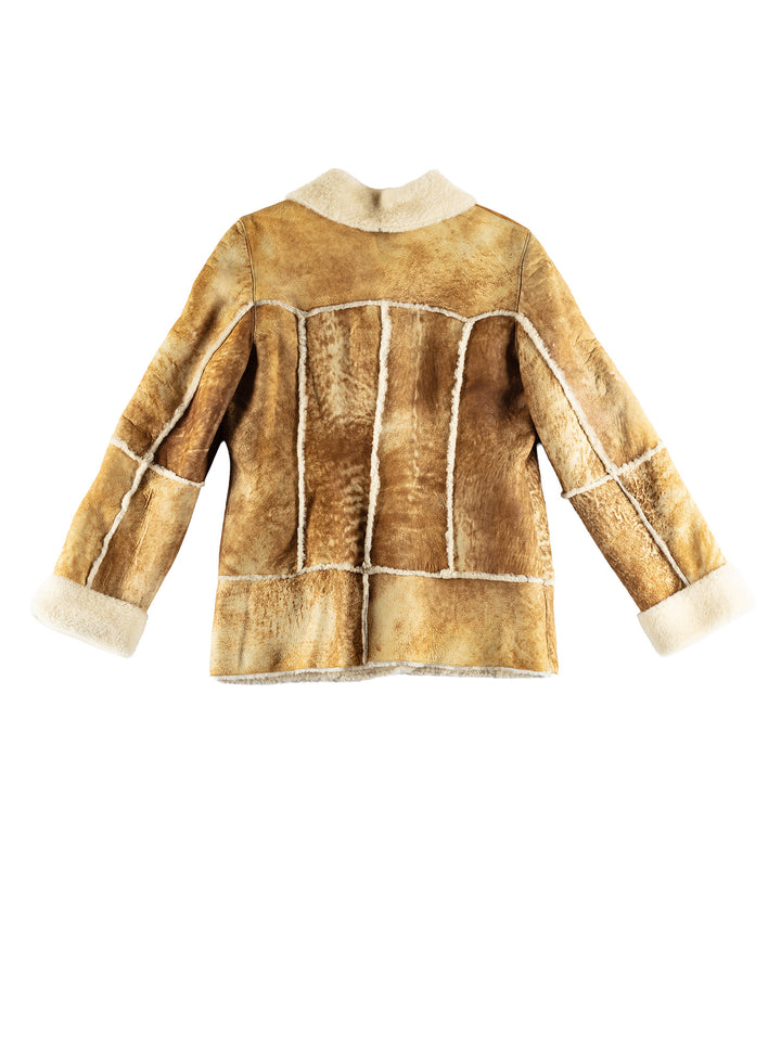 Vintage 70's Women Sheepskin Coat in BrownMN666