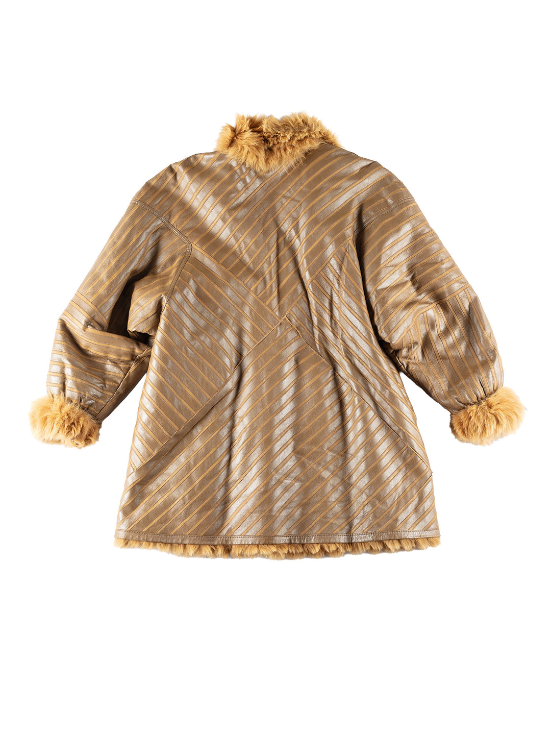 Vintage 70's Women Sheepskin Coat in BeigeMN781