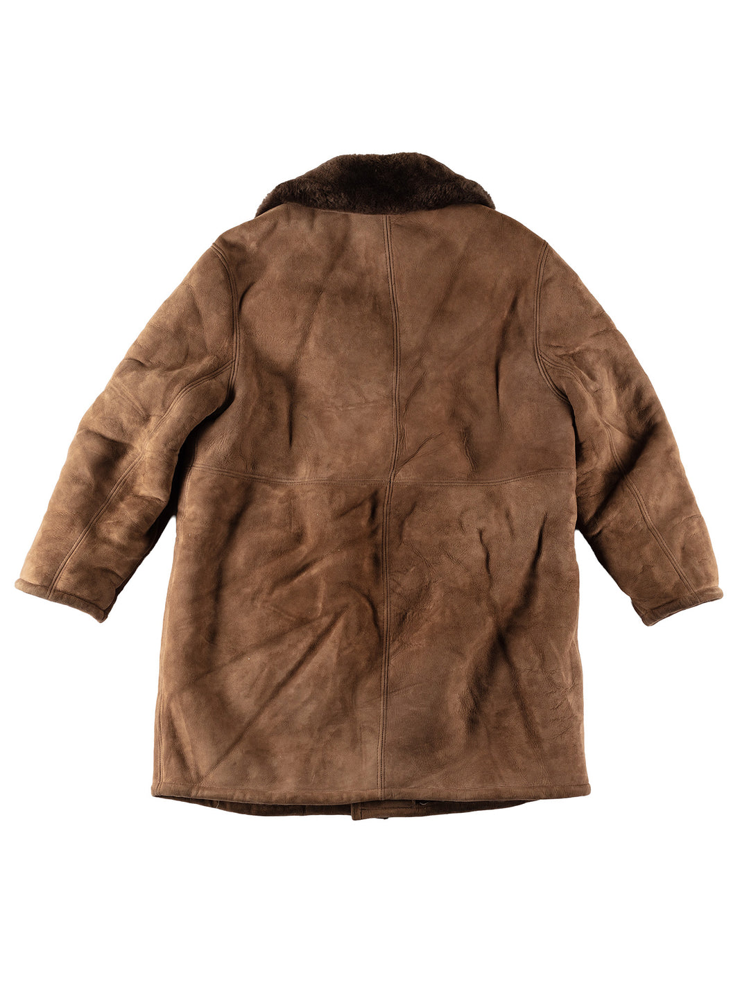 Vintage 90's Men Sheepskin Coat in BrownVN430