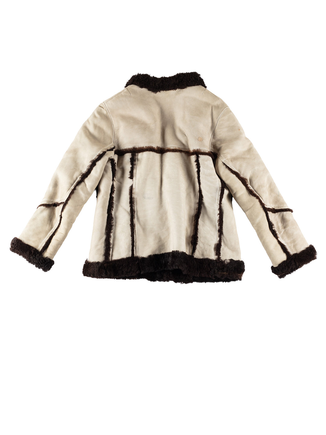 Vintage 70's Women Sheepskin Jacket in WhiteMN613
