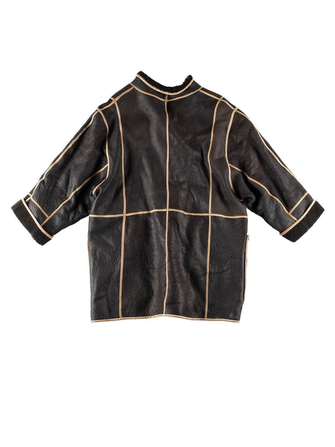 Vintage 80's Women Sheepskin Coat in BlackMN456