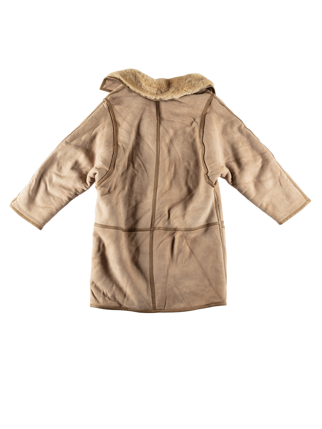 Vintage 70's Women Sheepskin Coat in BeigeMN675