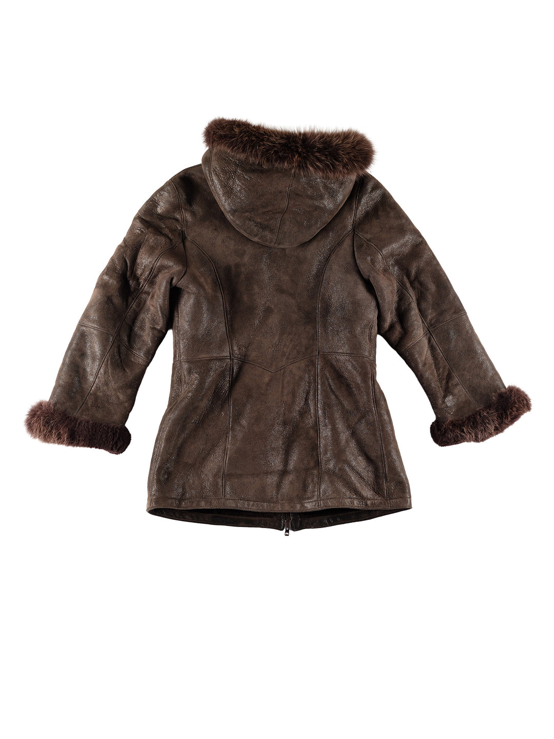Vintage 70's Women Sheepskin Coat in BrownMN787