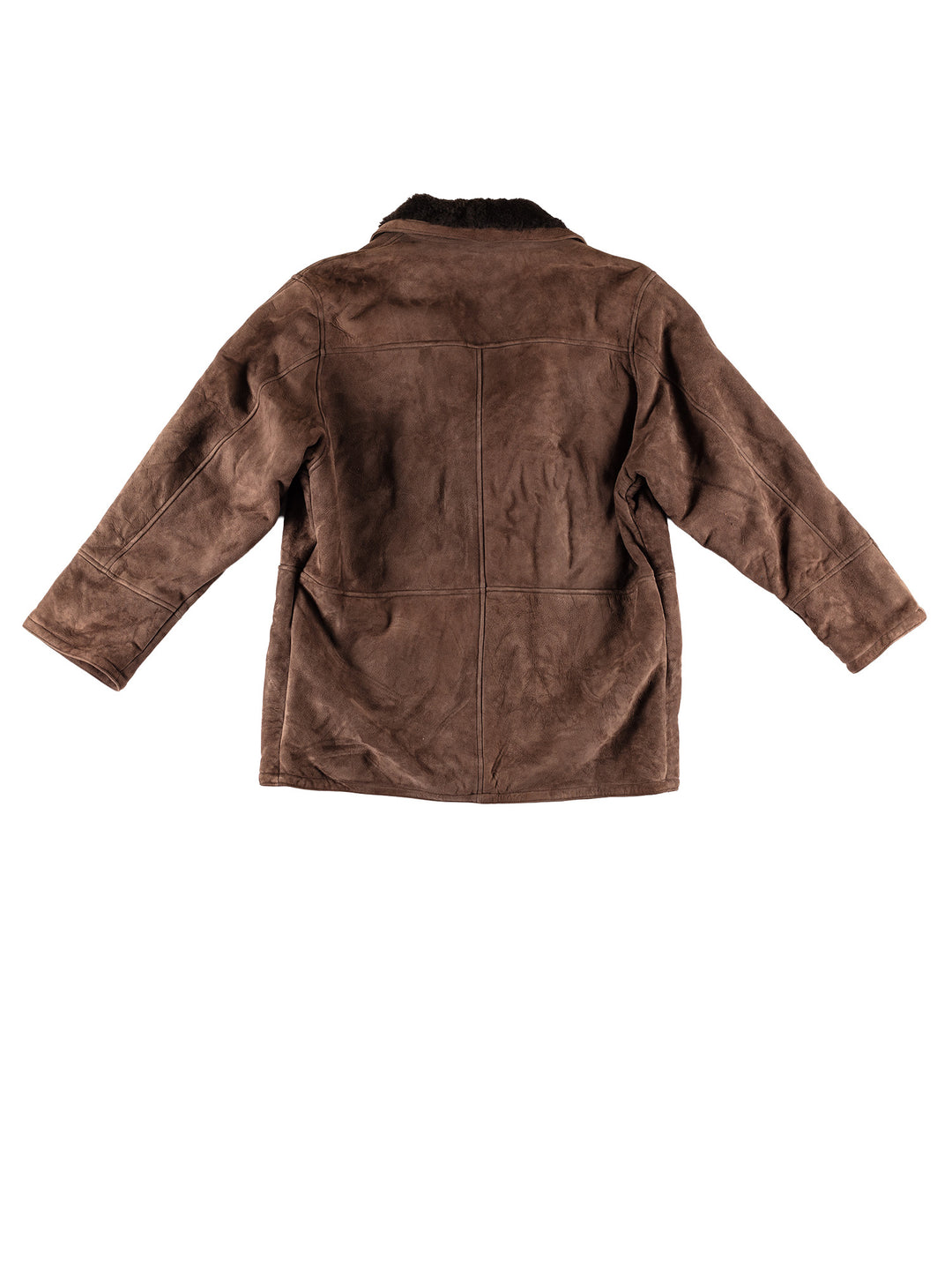Vintage 80's Men Sheepskin Coat in BrownVN735