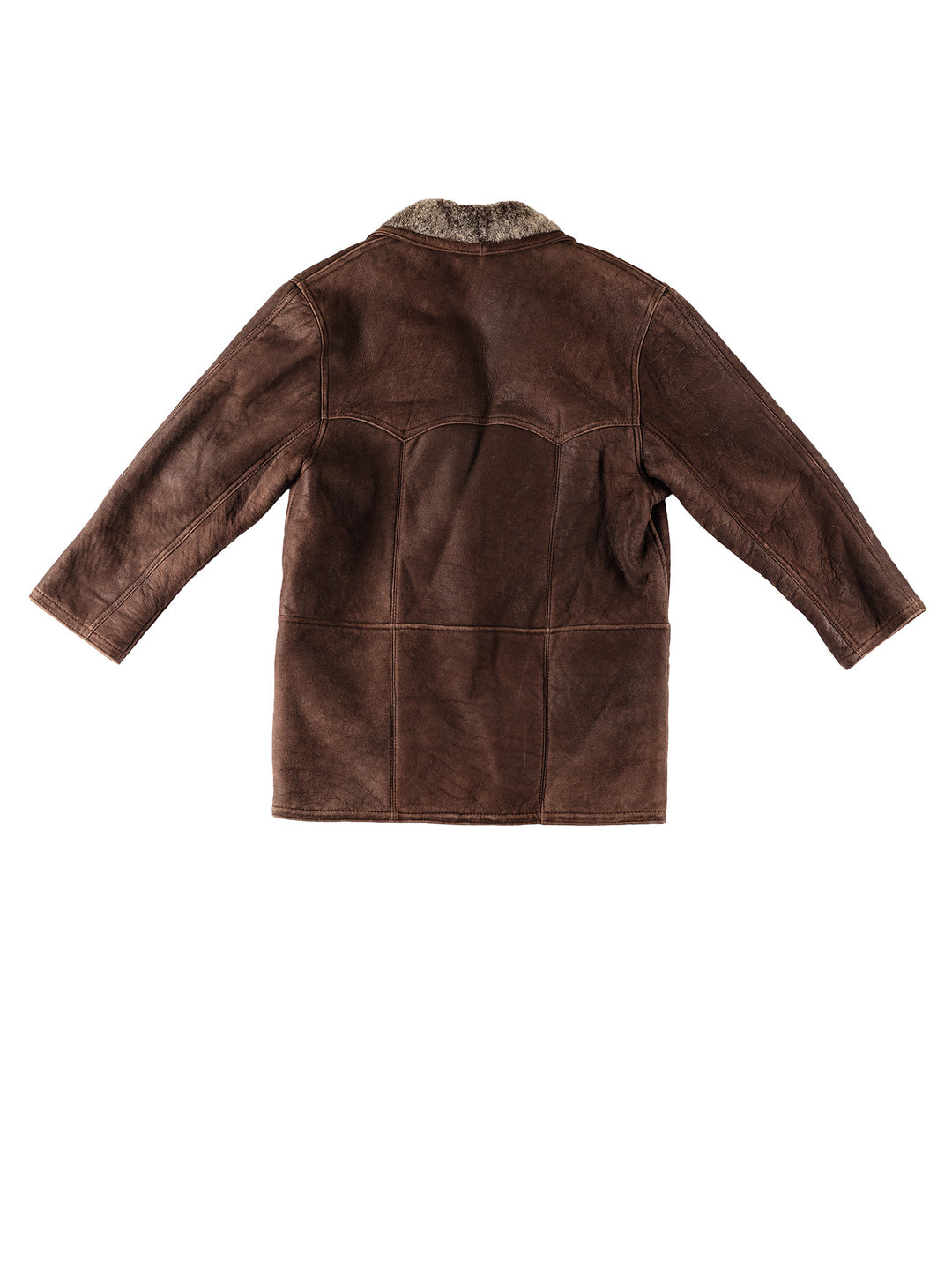 Vintage 80's Men Sheepskin Coat in BrownVN421
