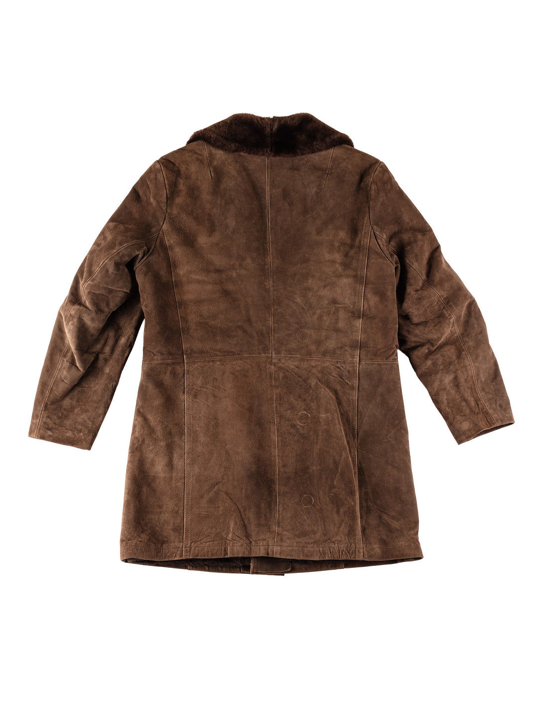 Vintage 70's Men Faux Sheepskin Coat in BrownVN679