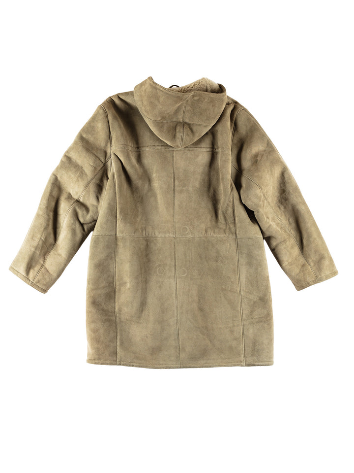 Vintage 80's Men Sheepskin Coat in GreenVN677