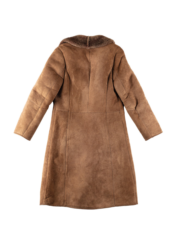Vintage 70's Men Sheepskin Coat in BrownVN292