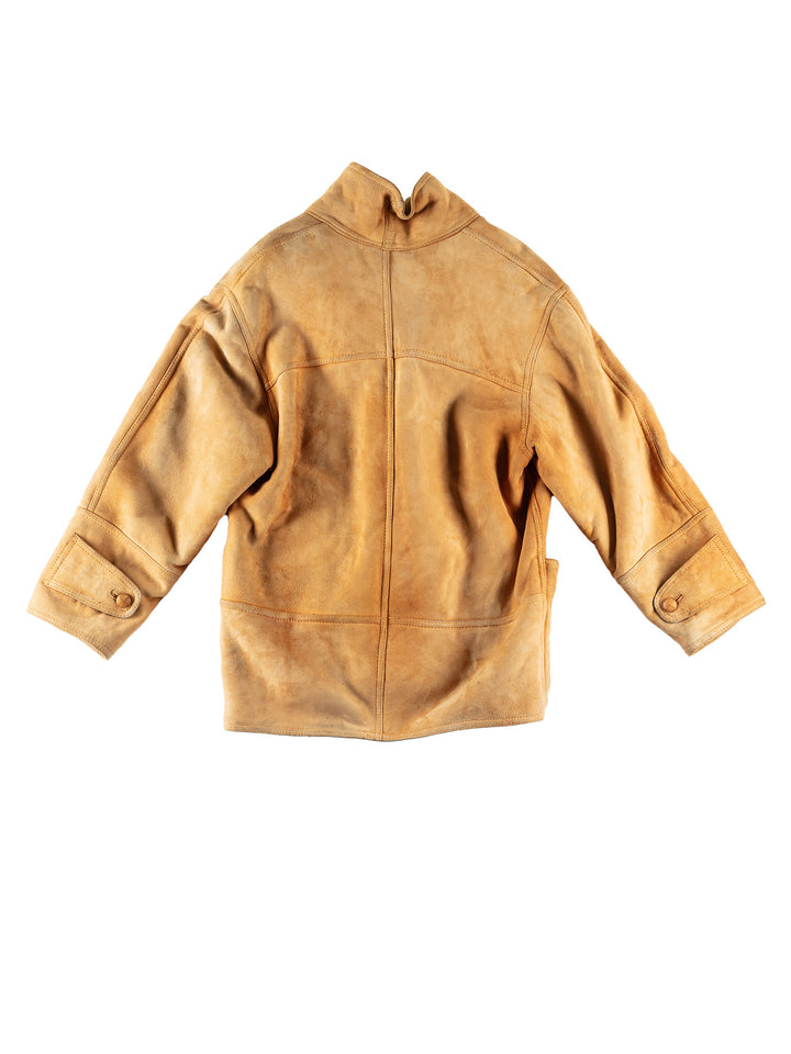 Vintage 80's Men Sheepskin Coat in BrownVN618