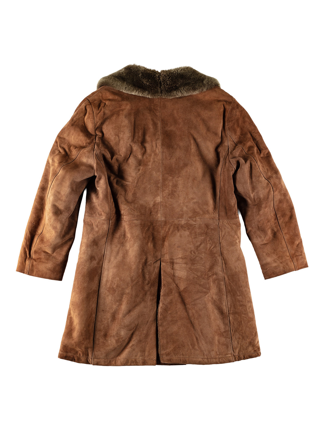 Vintage 70's Men Faux Sheepskin Coat in BrownMN547