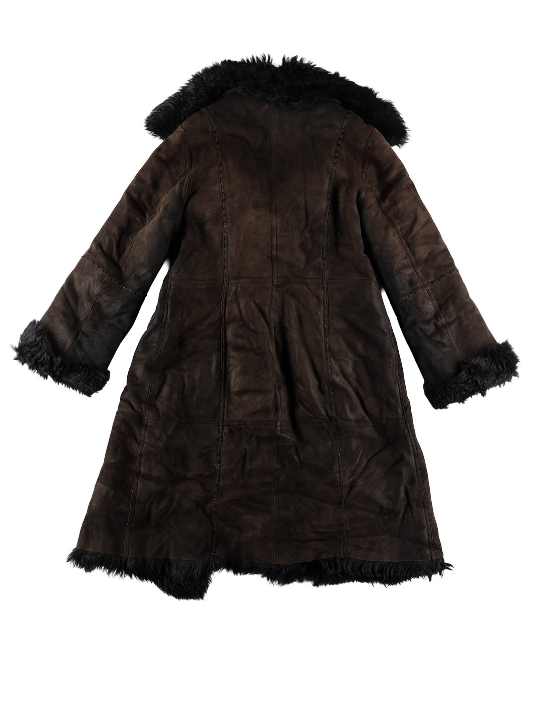 Vintage 70's Women Sheepskin Coat in BlackMN508