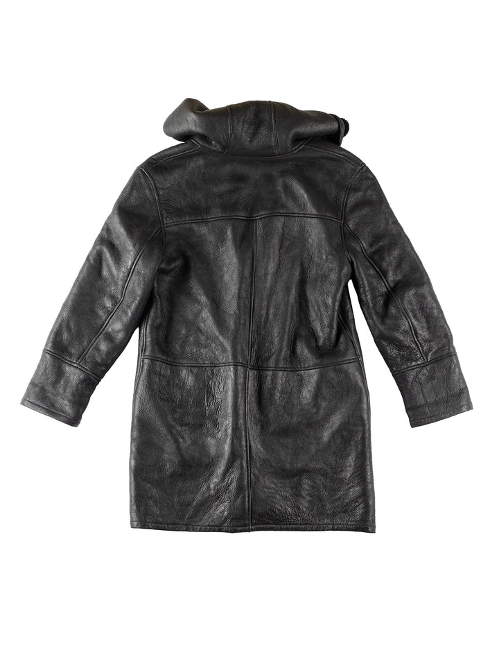 Vintage 80's Women Sheepskin Coat in BlackMN321