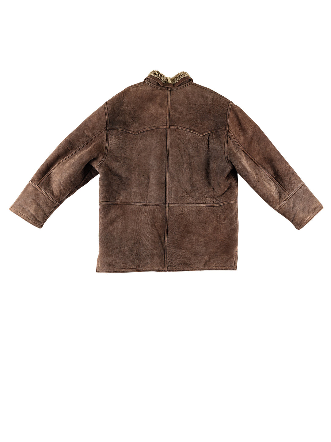 Vintage 80's Men Sheepskin Coat in BrownVN703