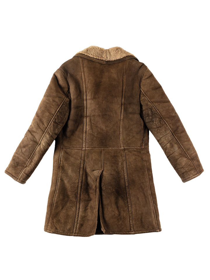 Vintage 70's Men Sheepskin Coat in BrownVN291