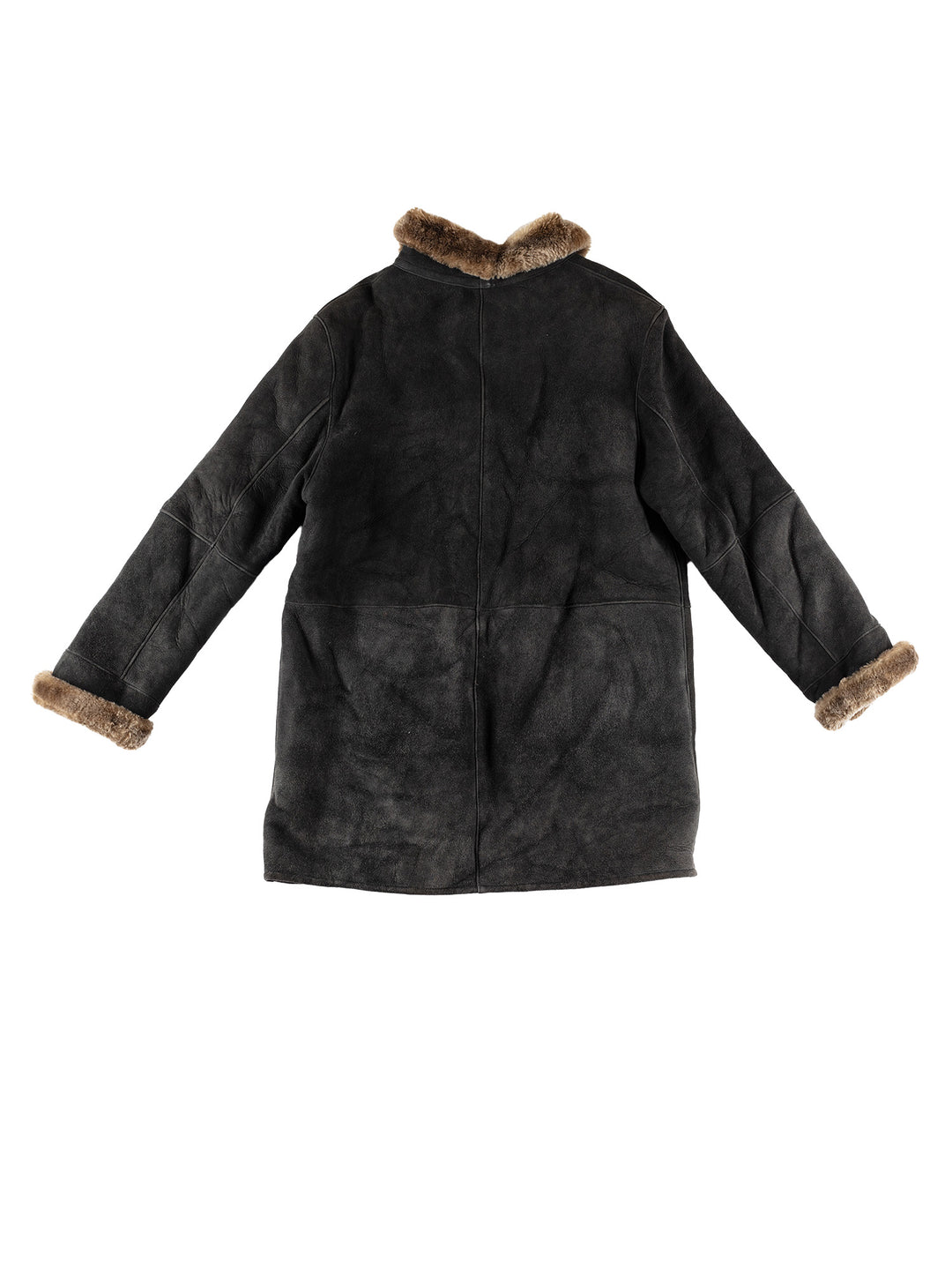 Vintage 80's Women Sheepskin Coat in BlackMN620