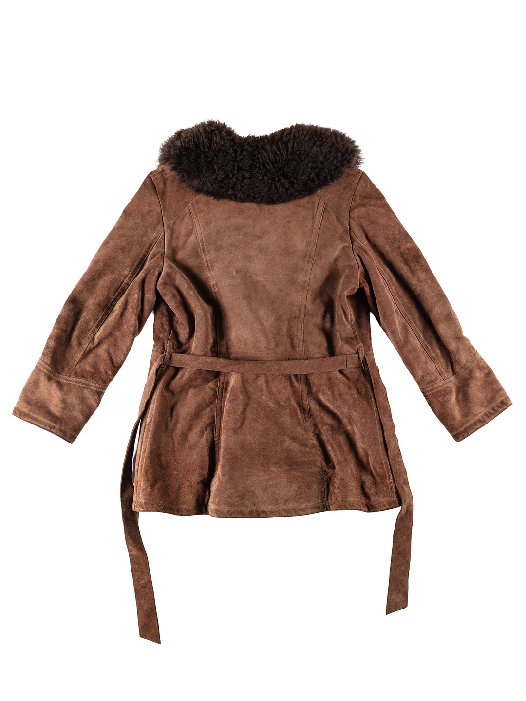 Vintage 70's Women Sheepskin Coat in BrownMN447