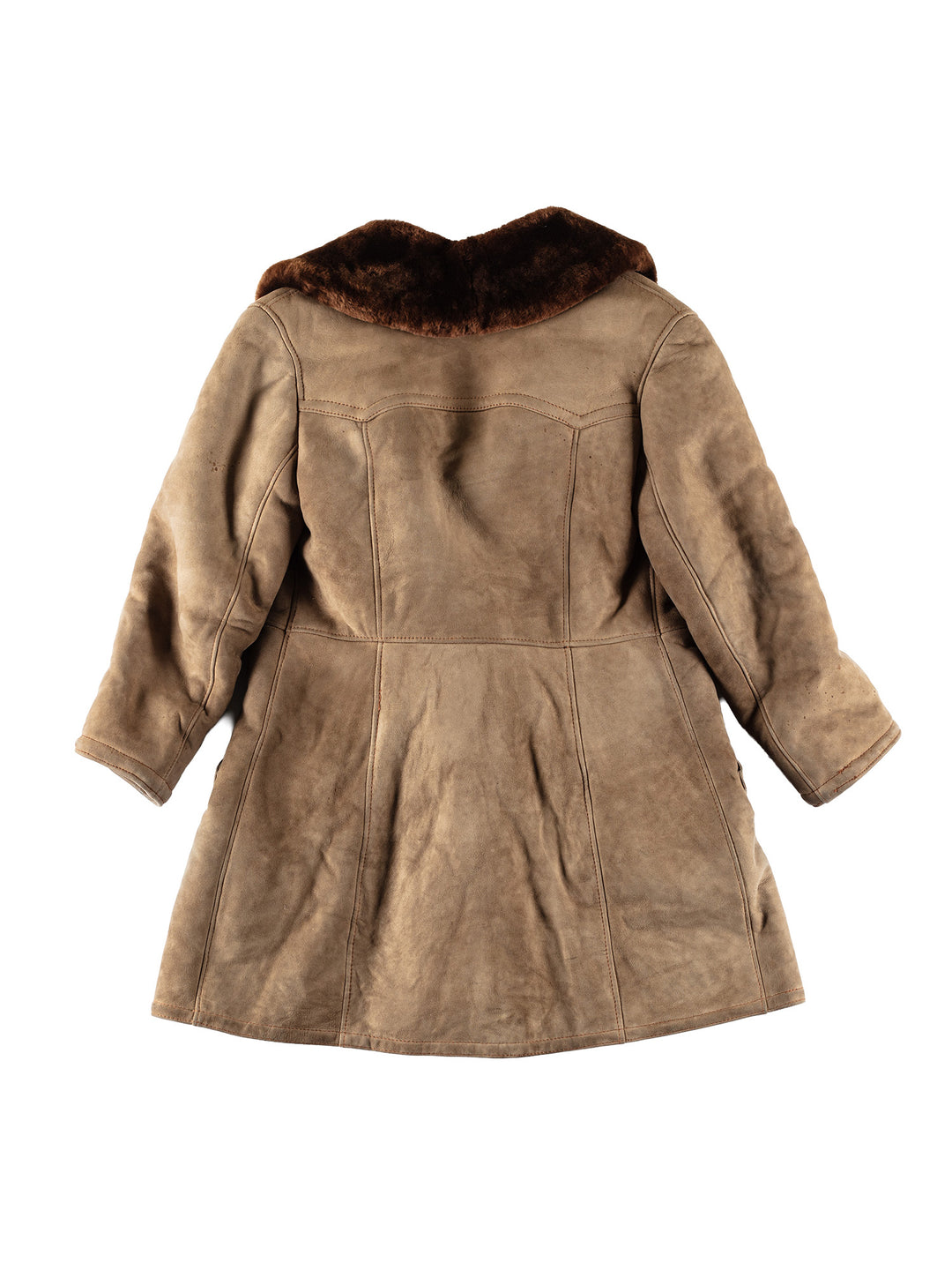 Vintage 70's Women Sheepskin Coat in BrownMN689