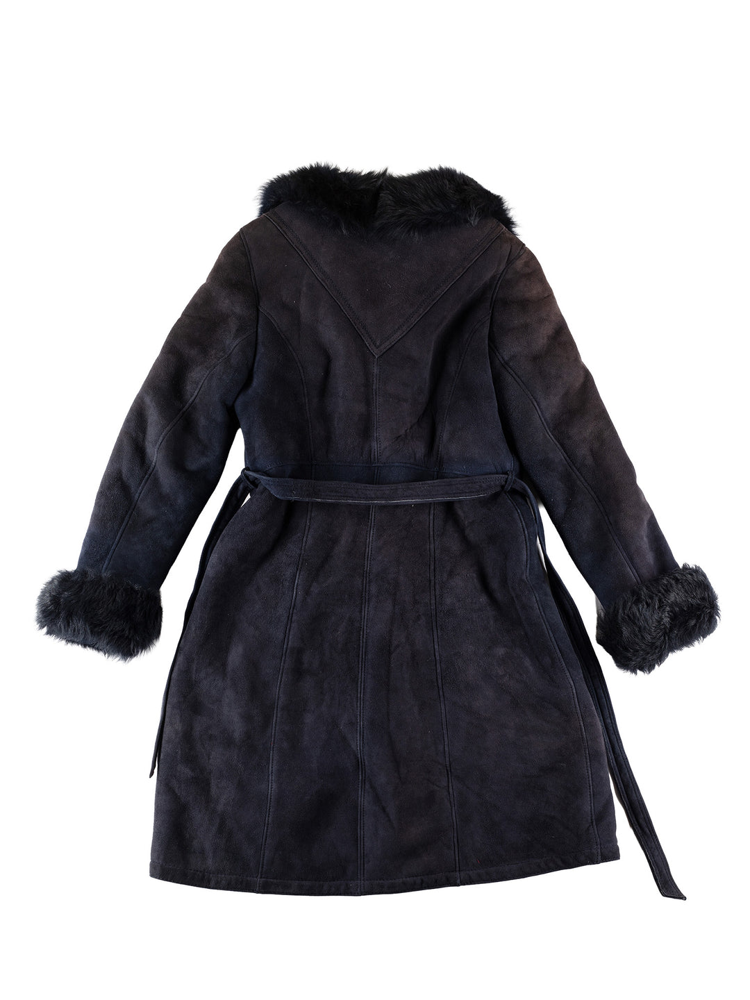 Vintage 70's Women Sheepskin Coat in BlueMN660