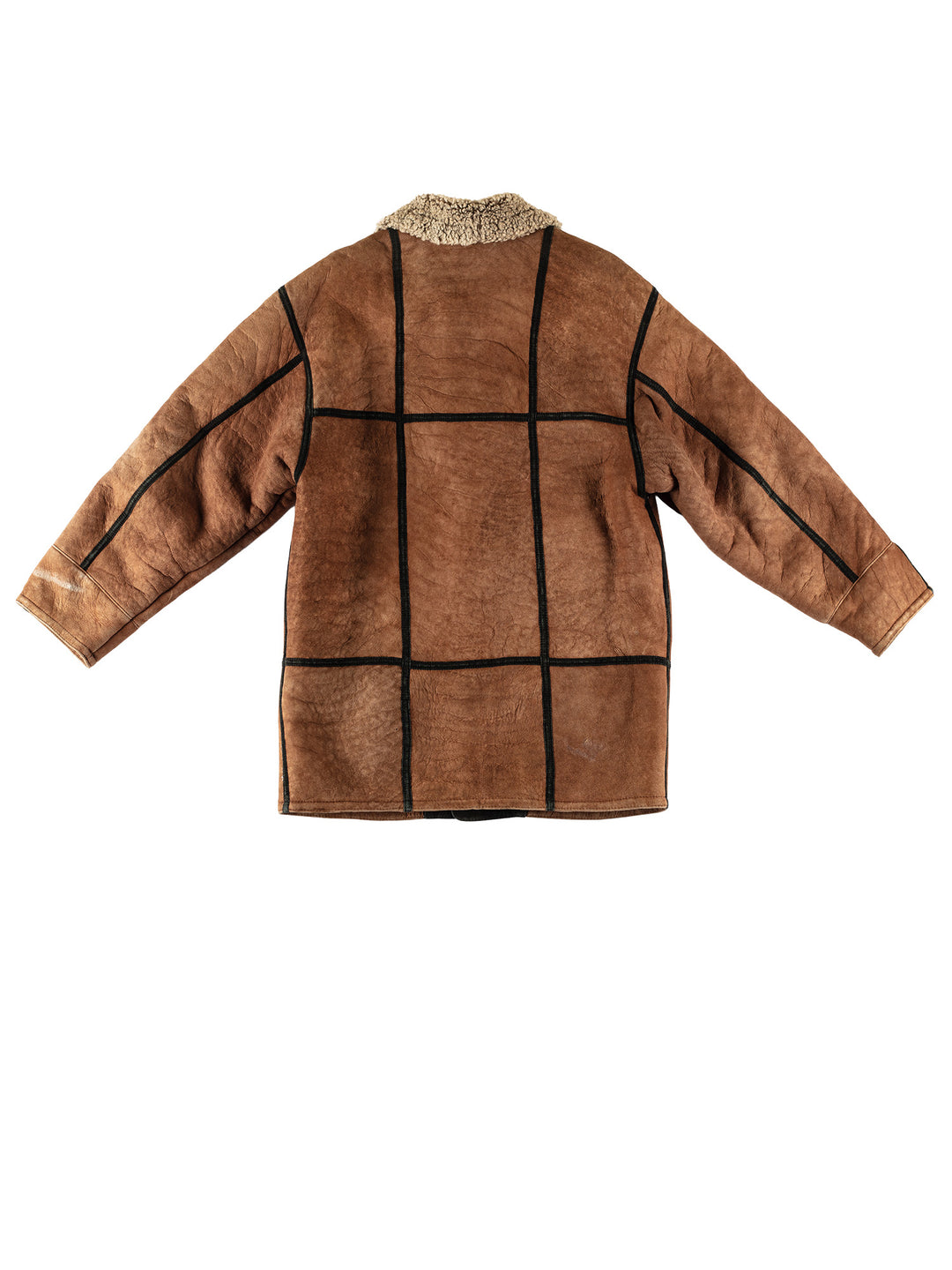 Vintage 80's Men Sheepskin Coat in BrownVN697