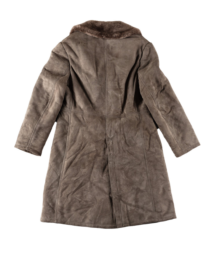 Vintage 70's Men Sheepskin Coat in GrayVN559