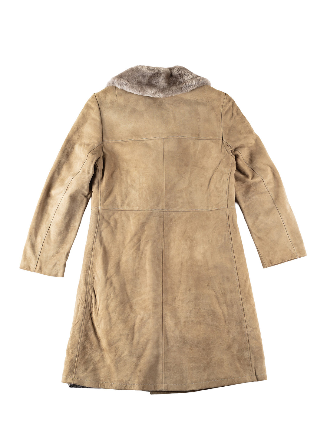 Vintage 70's Men Faux Sheepskin Coat in BeigeVN298