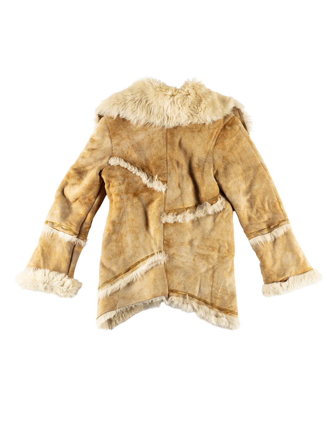 Vintage 70's Women Sheepskin Coat in BeigeMN479