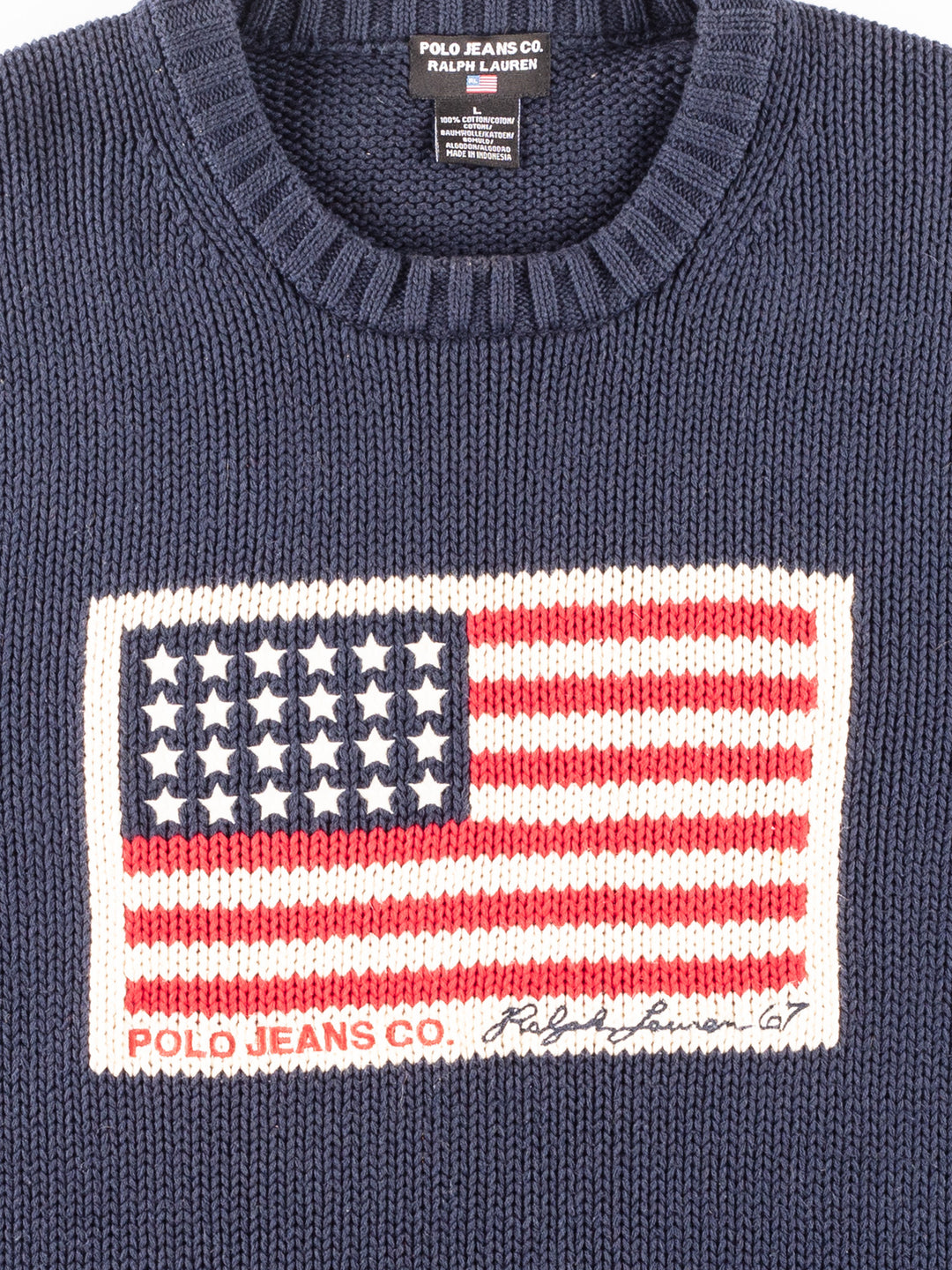 Vintage 90's Men Ralph Lauren Sweater in Blue