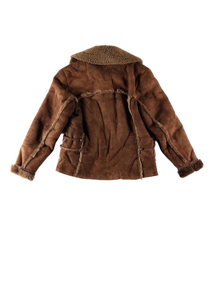 Vintage 70's Men Sheepskin Jacket in BrownVN653