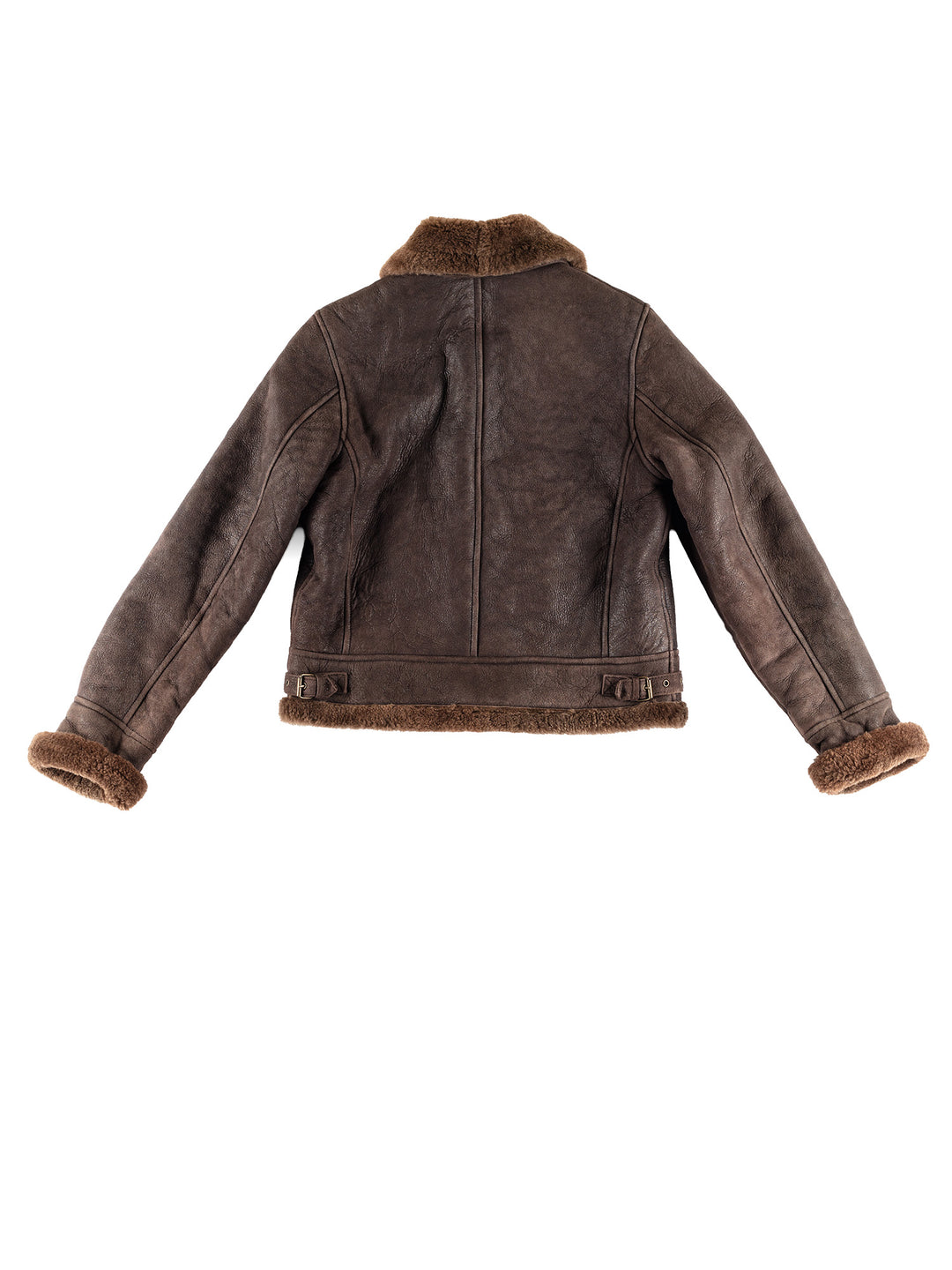 Vintage 80's Women Sheepskin Jacket in BrownMN400