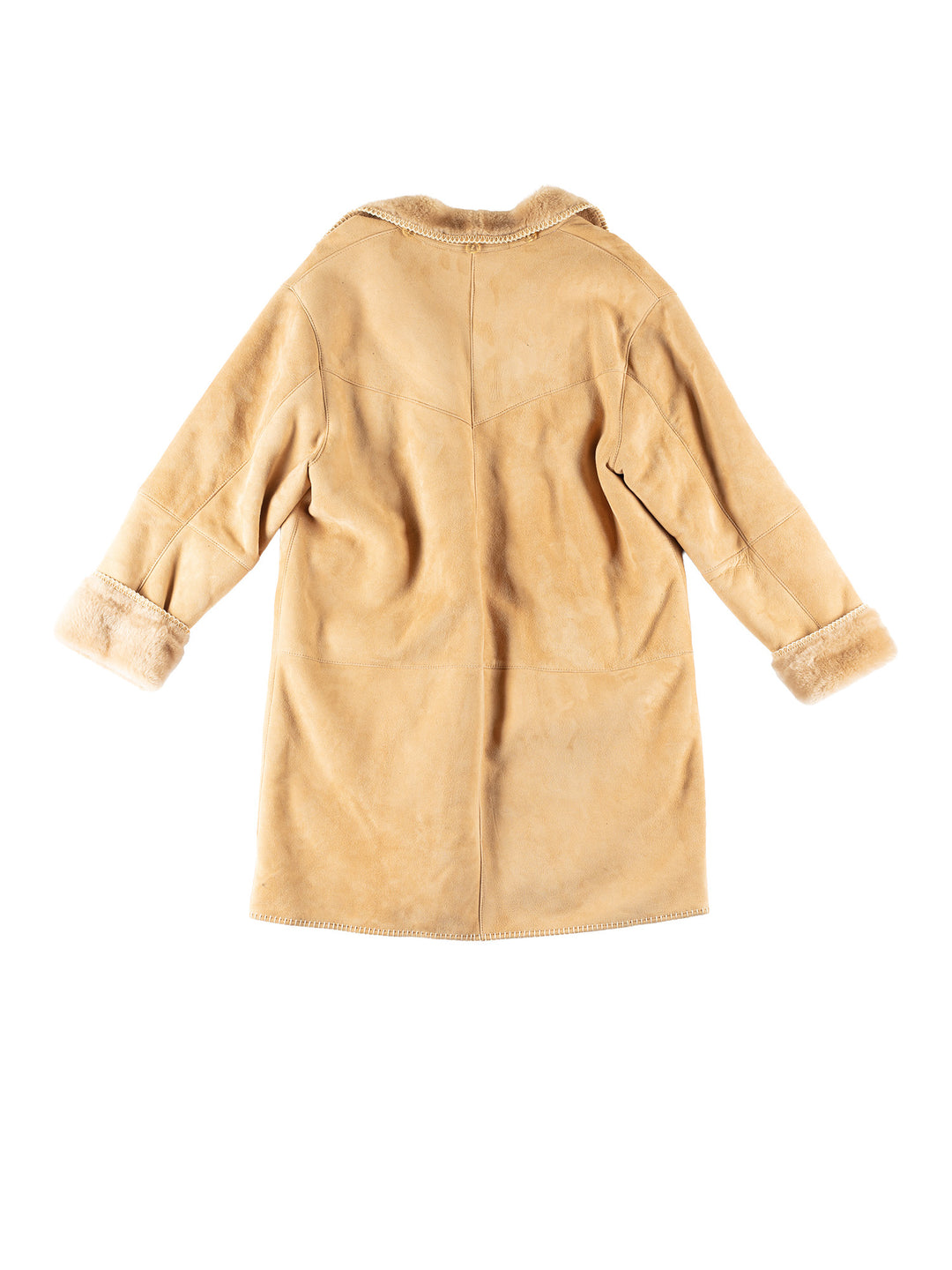 Vintage 70's Women Sheepskin Coat in BeigeMN769