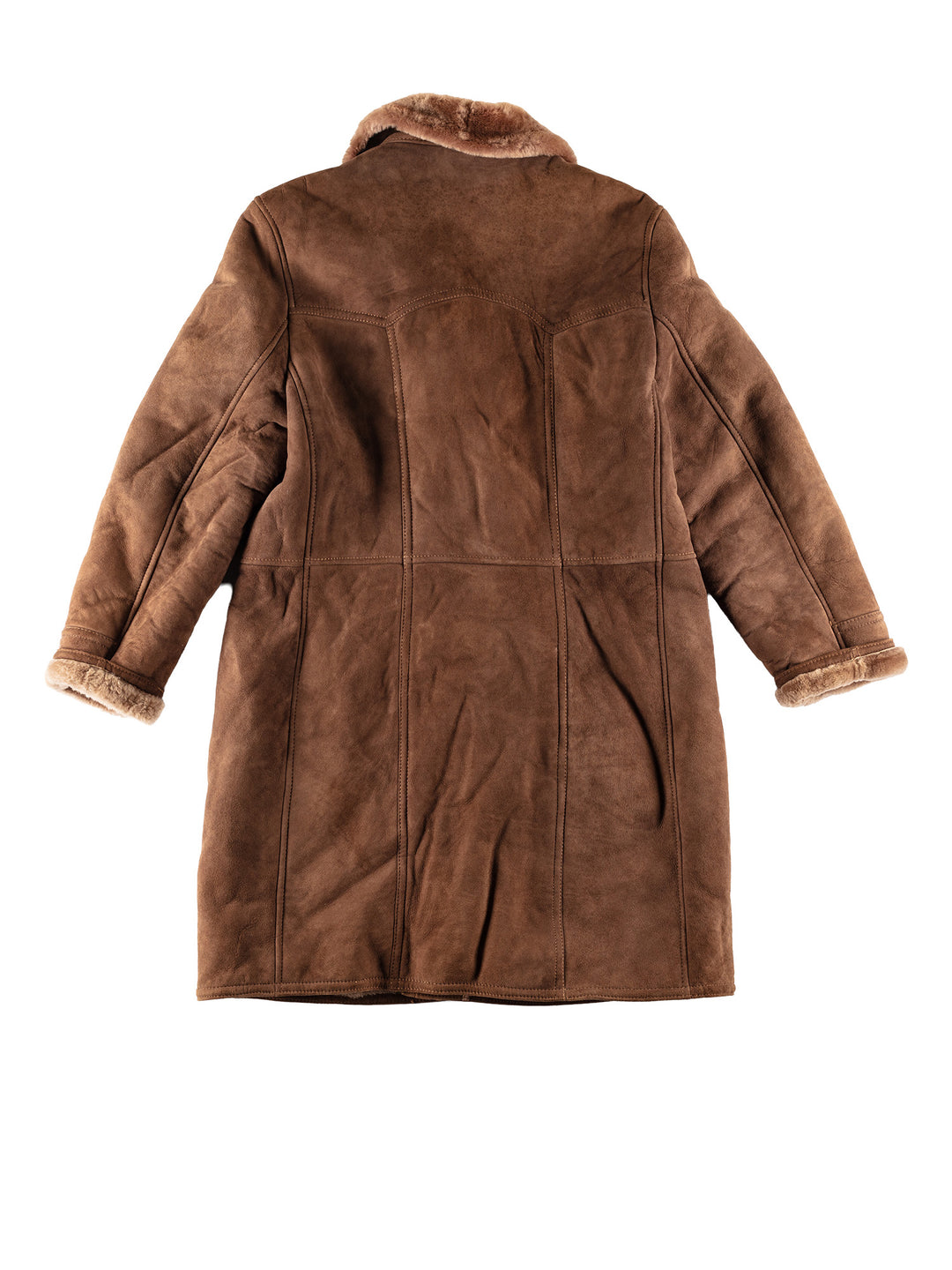 Vintage 80's Men Sheepskin Coat in BrownVN787