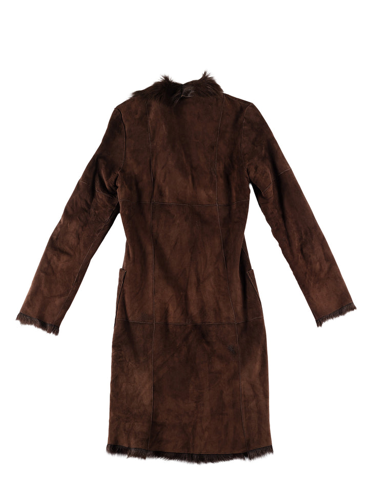 Vintage 70's Women Sheepskin Coat in BrownMN617
