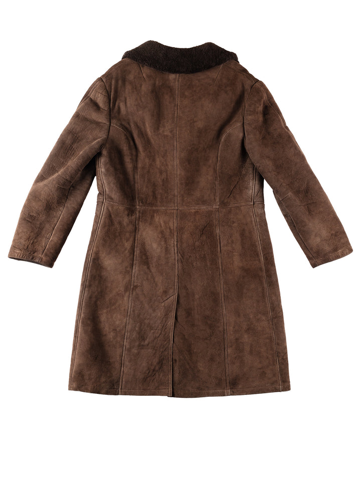 Vintage 70's Men Sheepskin Coat in BrownVN309