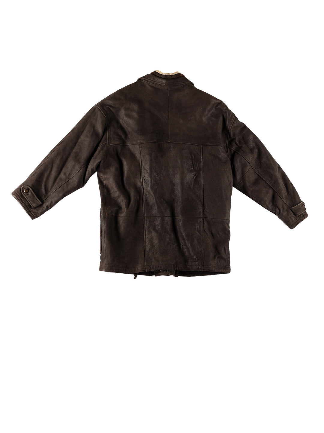 Vintage 80's Men Suede Coat in BrownVN554