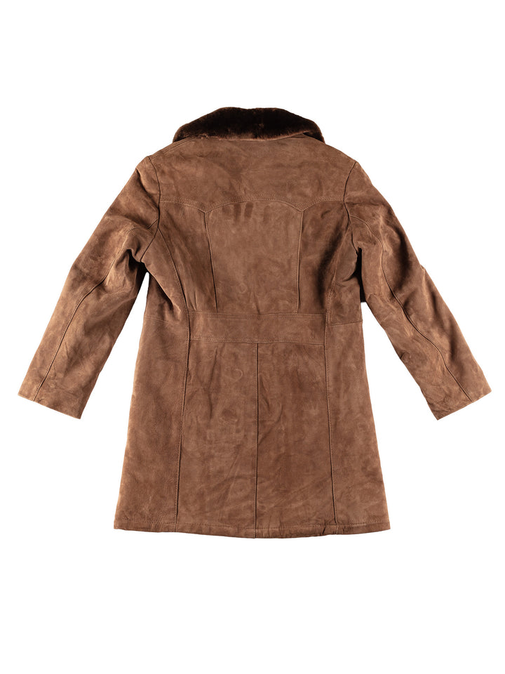Vintage 70's Men Faux Sheepskin Coat in BrownVN598